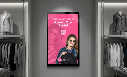 QR codes on digital signage