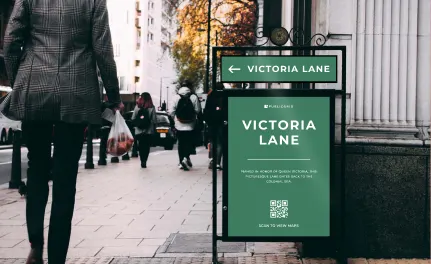 QR codes on street signs