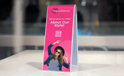 QR codes for table tents