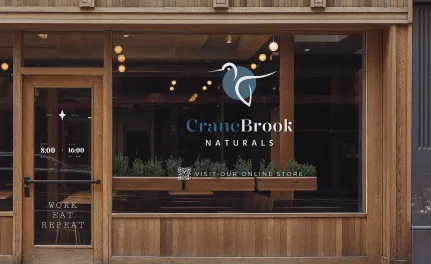 QR codes on storefront designs