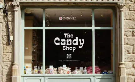 QR codes on storefront designs