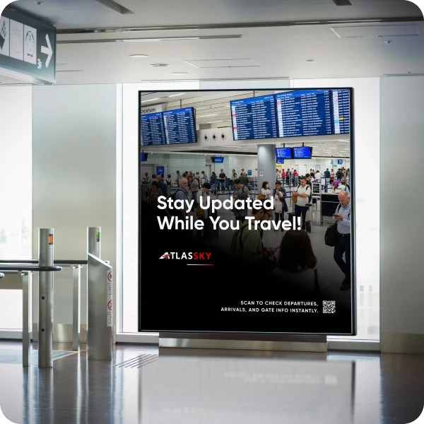 QR code for flight updates