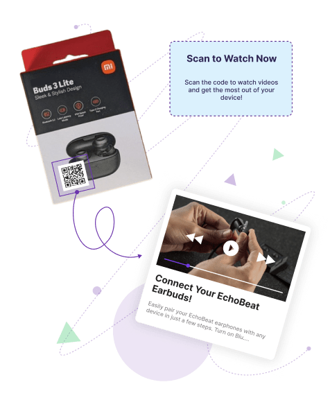 QR codes on product packaging